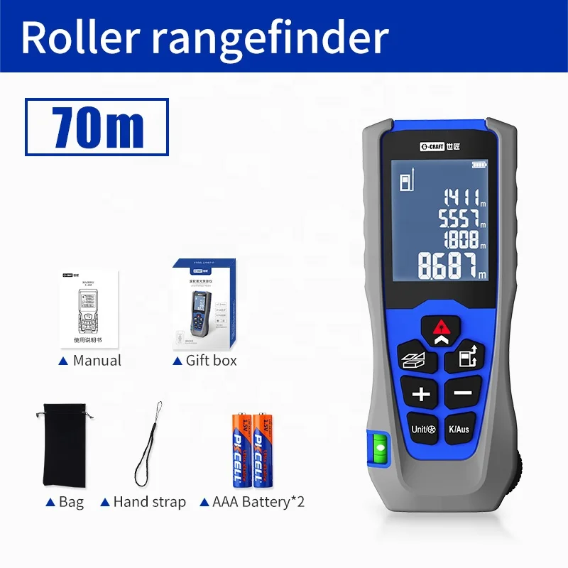 70M Laser Rangefinder  Handheld High-precision Laser Measure infrared Measuring Distance Meter Electronic Ruler
