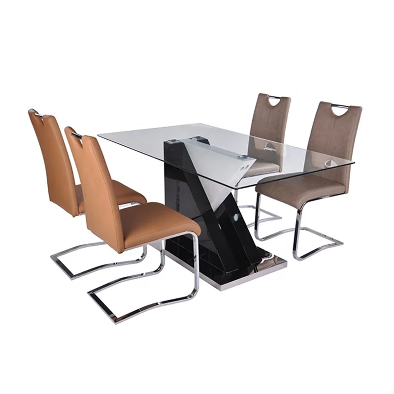 Factory cheap price home furniture wholesale PU Leather backrest dinning chair for dining room