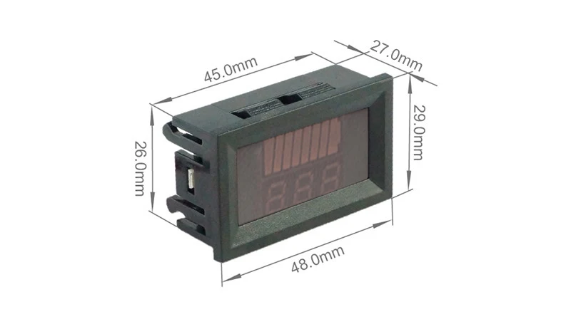 Car Battery Charge Level Indicator 2.5-40V/40-120V Lithium  Meter Display LED  Voltmeter