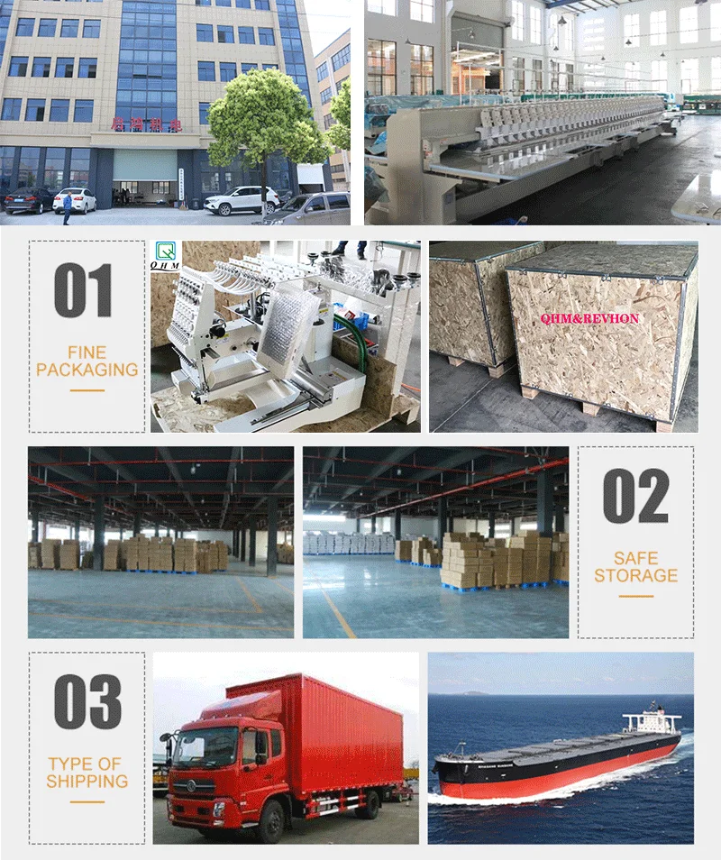 QHM&REVHON 2 head Computerized Industrial Cap/Garment Embroidery Machine