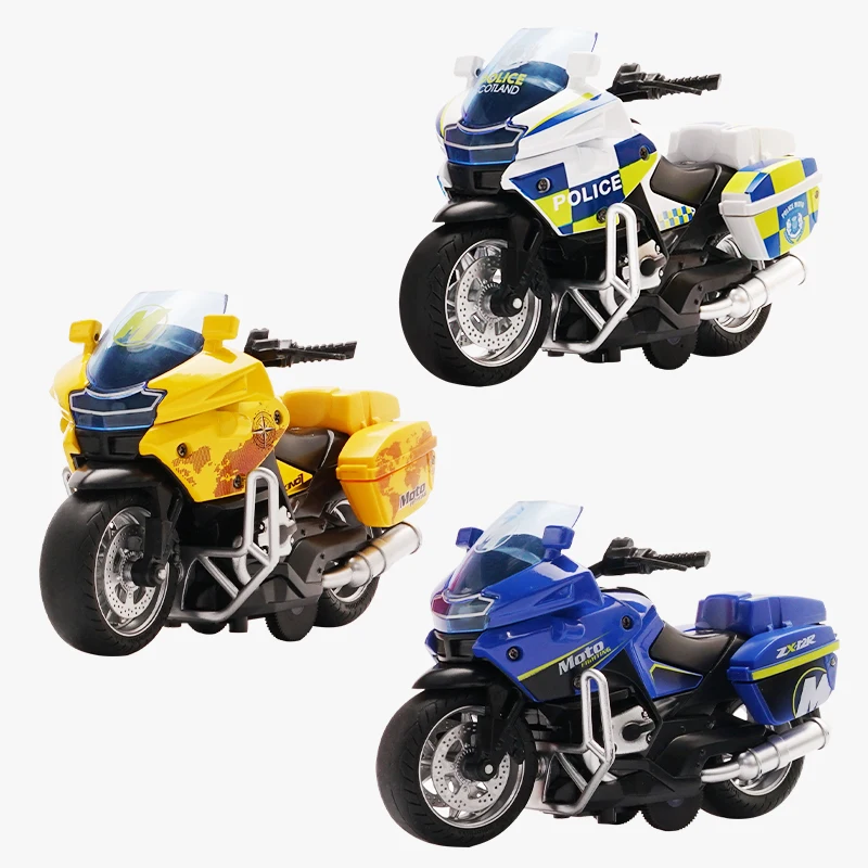 1/12  Police Diecast Toys Motorcycle Heavy-duty Simulation Diecast Model Car Collection Alloy Motorcycle Toys For Children