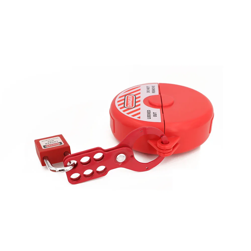 
safety lockout padlock nylon hasp loto device lockout tag out security lock hasp vinyl coated lock out hasp red wholesale 