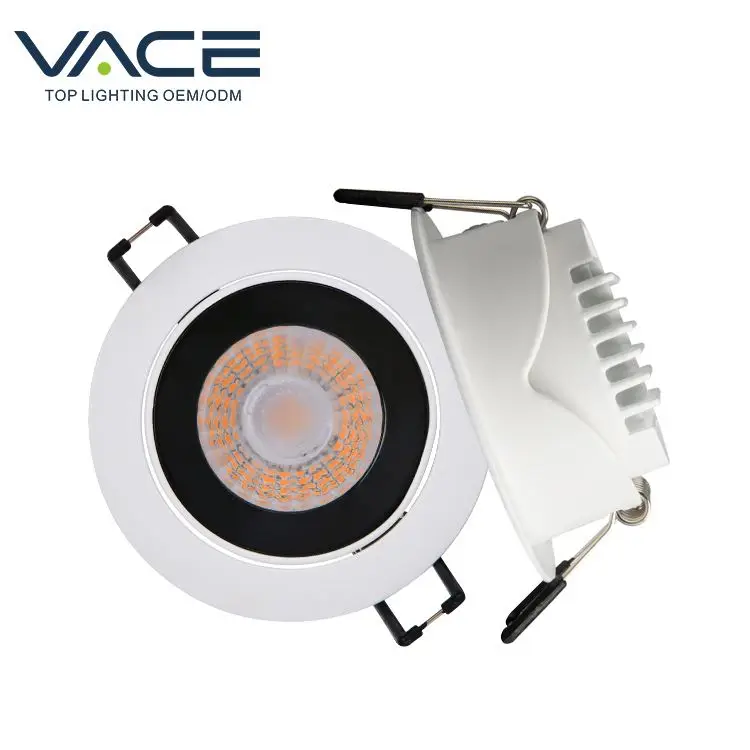Vace led recessed 3w 5w mini ceiling spot light cut out 50mm ultra thin downlight with colorful rings for decorative retail