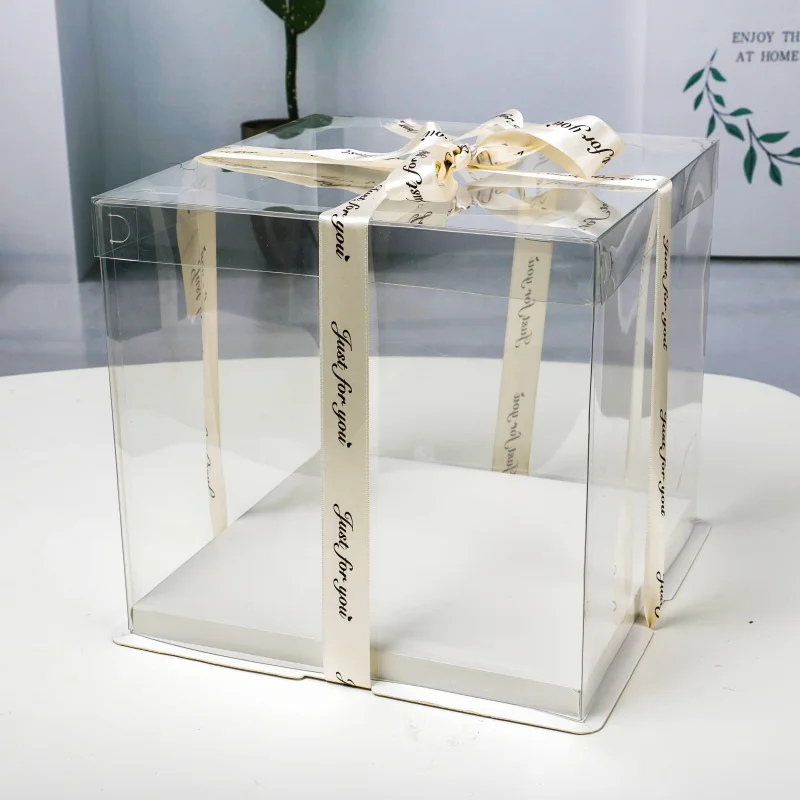 10 12 14 inch tall beautiful luxury seethrough bulk cake gift box