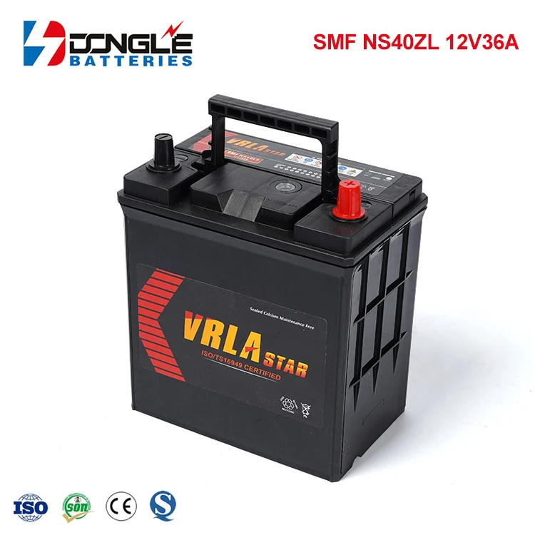 High Quality NS40ZL Maintenance Free Motorcycles Trucks Automobile SMF 12V 36AH Car Lead Acid Battery