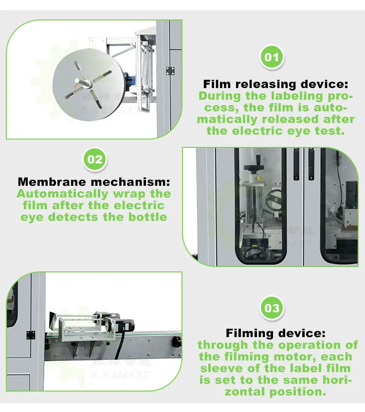 PVC Stretch Automatic Water Bottle Sleeving Labeling Machine For Aerosol Cans