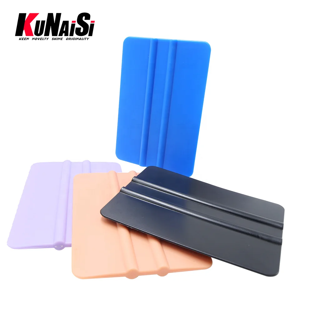 KUNAISI Custom logo car wrapping tool white squeegee rakel vinyl squeegee felt squeegee