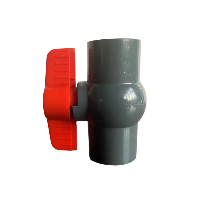 factory rock bottom price grey white blue color plain flat socket thread PVC compact octagonal manual ball valve