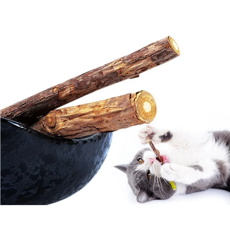 Hefei SY 16 Pieces Thick Natural Matatabi Cat Catnip Stick Silvervine Organic Pet Toys for Cat Kitten Pet Toy
