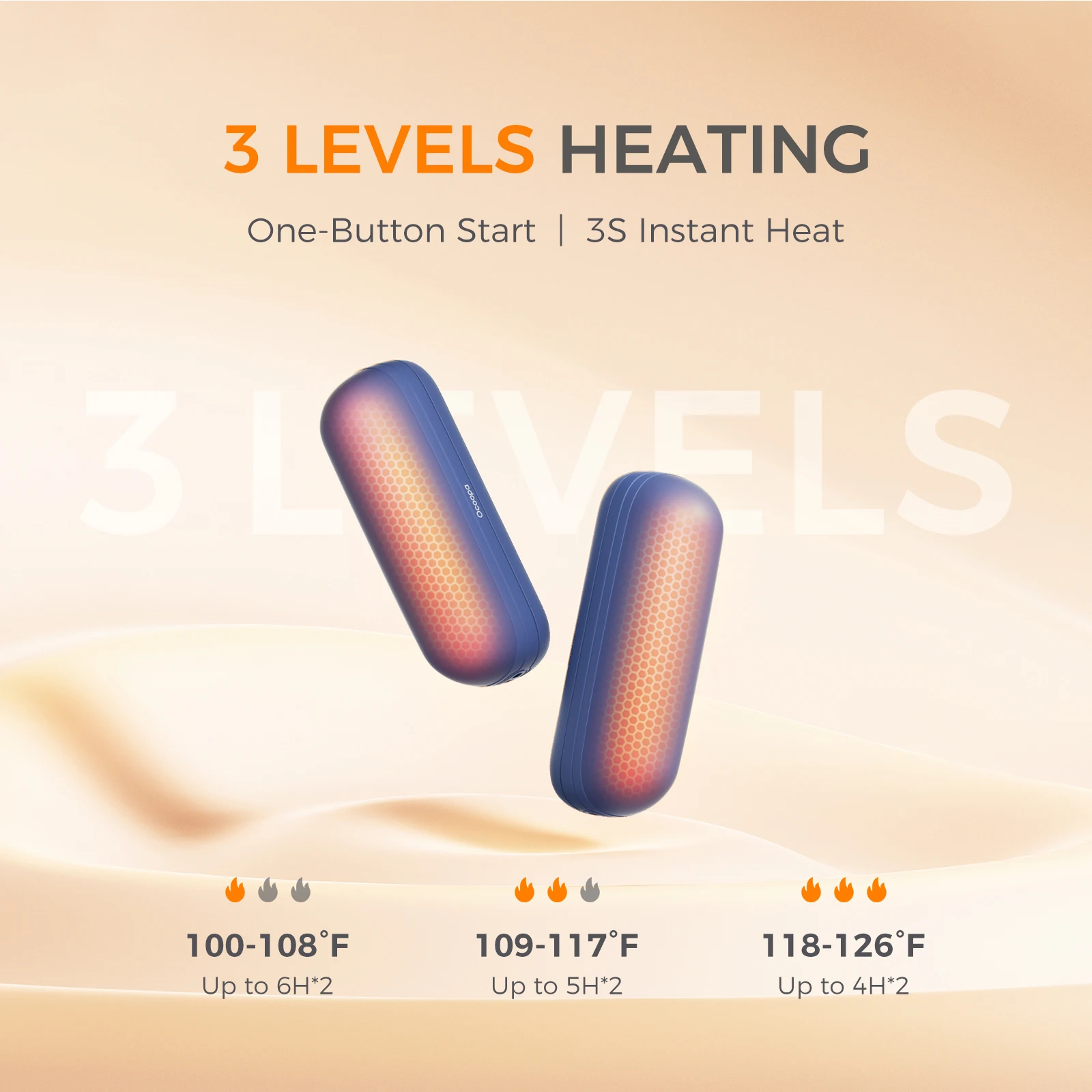 dual golf handy warmer 5000mah heated battery operated hand warmer office