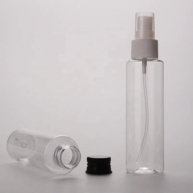 3 oz 120 ml 125 ml Flat Shoulder Facial Care Facial Cleanser Skin Care PET Toner Bottle Packaging with Screw Cap Pump Mist Spray