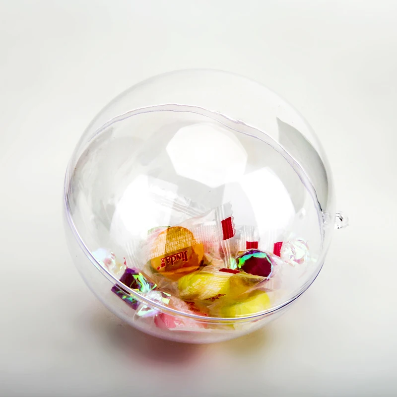 Custom Transparent Plastic Christmas tree decoration Ornaments Balls
