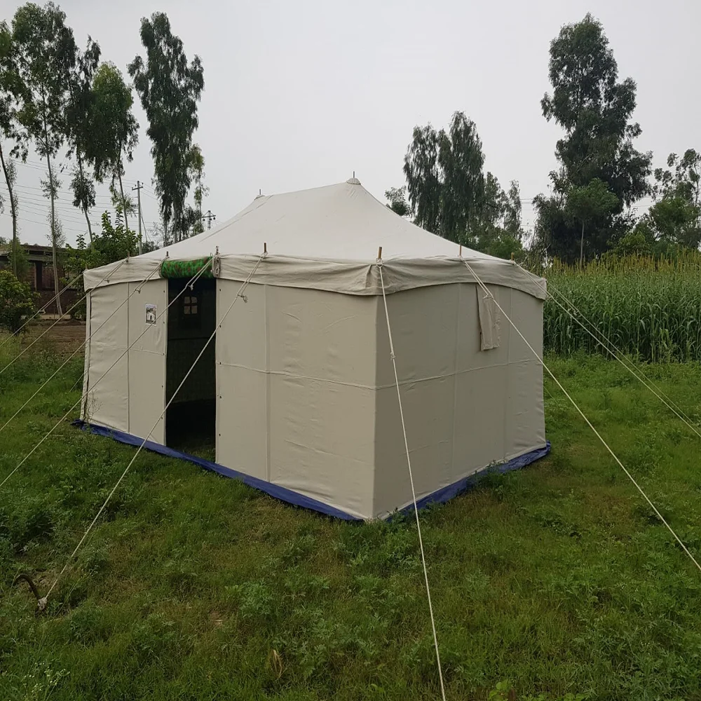 Double Safe Manufacturer Custom Large Canvas Camping Medical Refugee Disaster Relief Emergency Tents