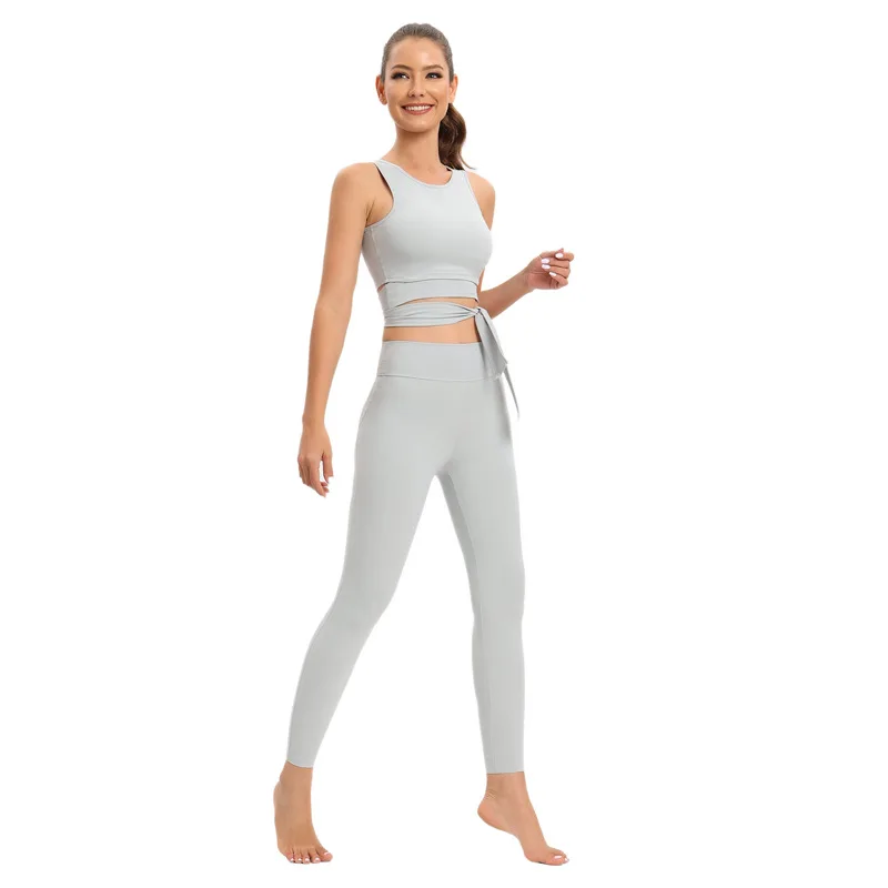 Wholesale Custom Logo 2Pcs Women Yoga Suit Sport Wear Set