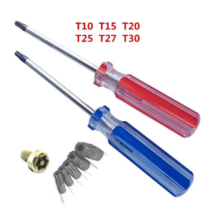 Premium T5 T6 T7 T8 T9 T10 T15 T20 T25 T27 T30 Magnetic Tip Star Security Transparent Handle Torx Screwdriver