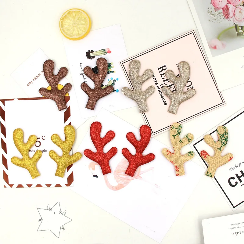 Christmas Tree Decoration Xmas DIY Decoration Glitter Deer Horn Anlter