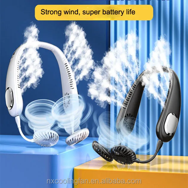 NX Wearable Neck-mounted USB Portable Cooling fan 2024 new outdoor Rechargeable Mini fan