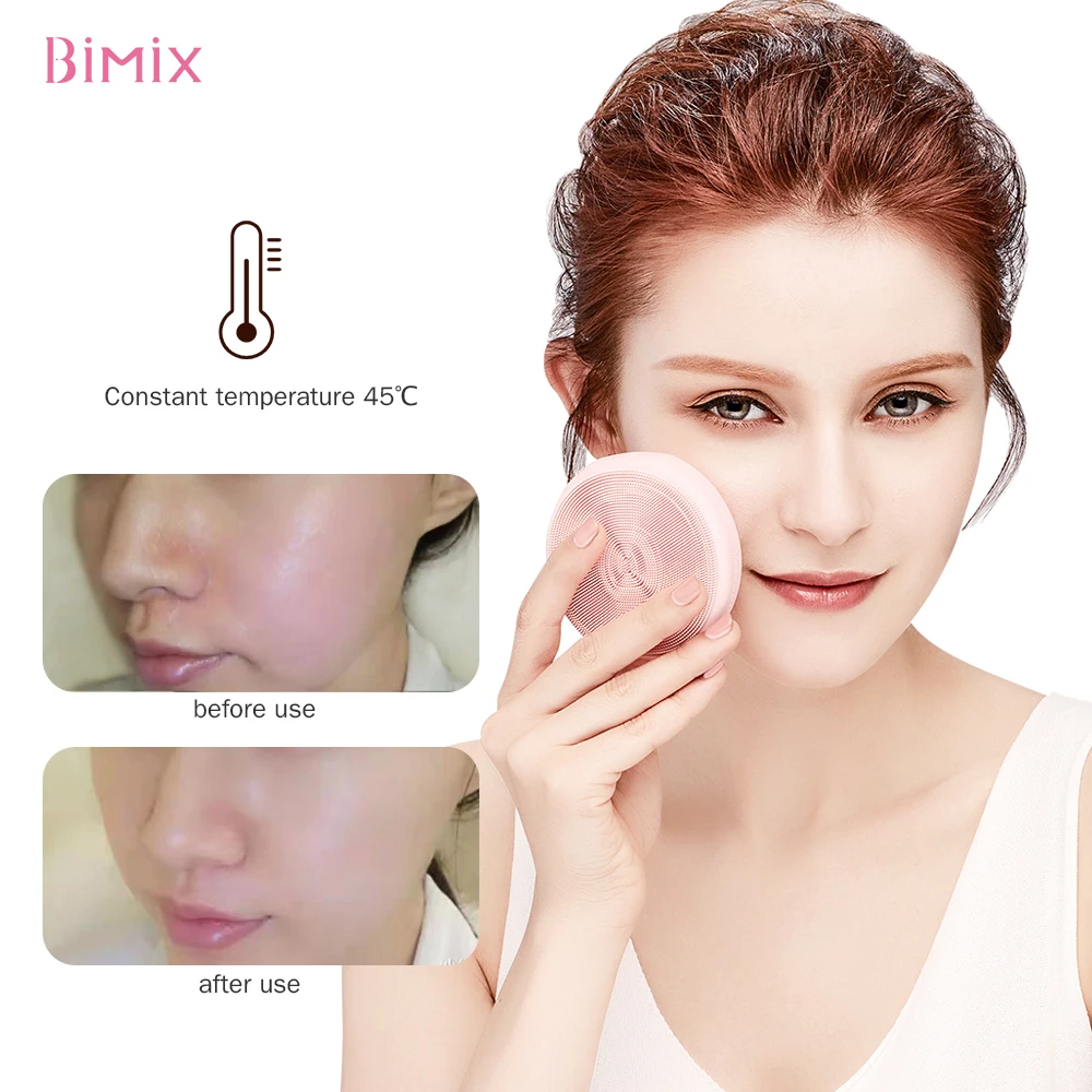 BIMIX Rechargeable face cleaning device skin care beauty tools face massage instrument sonic silicone facial cleansing brush