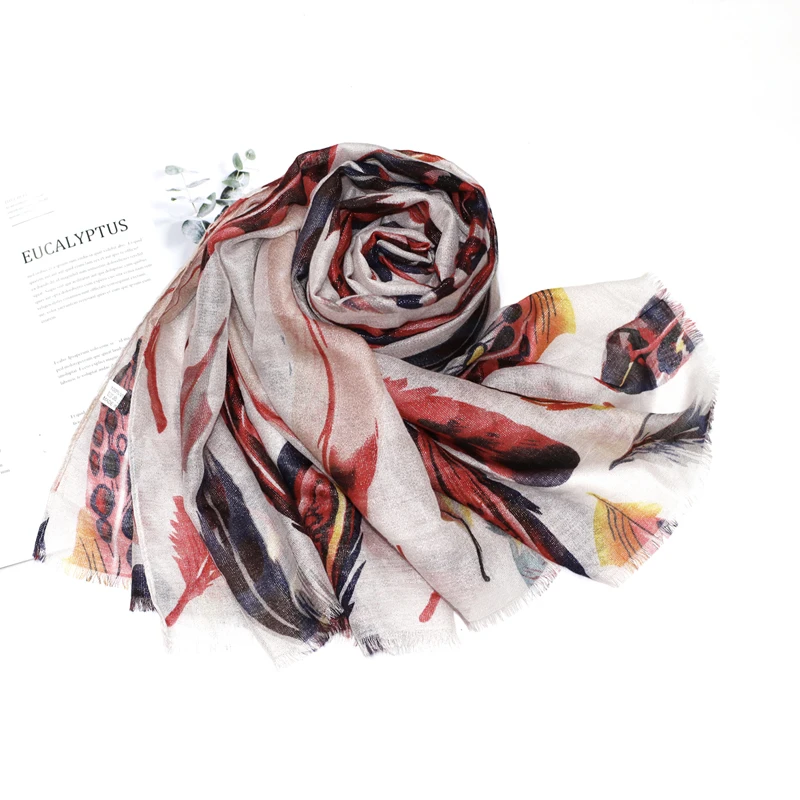 thin scarf feather fashion design cotton linen scarf hot hijab muslim tassels ladies scarf