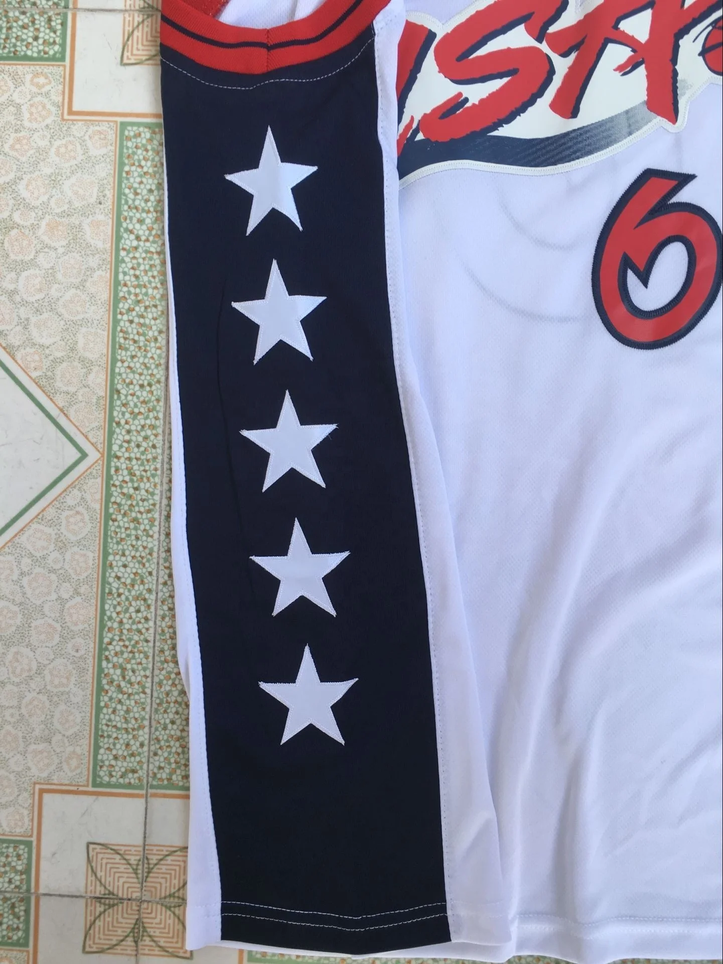 
Hardaway #6 u s a basketball jersey youth basketball team uniform red black white p ba jersey stitched basketball 