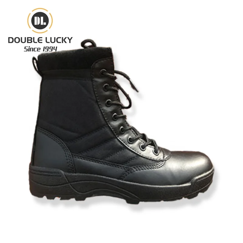 Double Lucky Hiking Anti-Slip Botas Hombre Shoe Factories China Hot Sale Leather Boots Outdoors Deser Tactical Boots