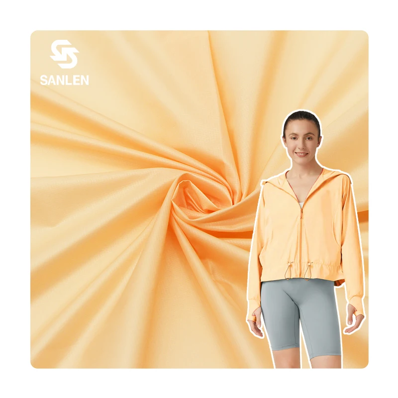 Ultra Thin Lightweight 20D 380T Outdoor 0.1 Ripstop 1mm UV Sun Proof Clothing 100% Nylon Jacket Fabric