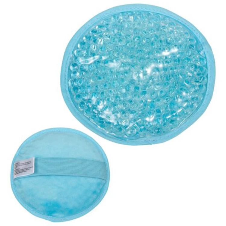 Round Hot Cold Ice Packs  Pack Reusable Gel Bead Ice Pack Fabric Backing Hot and Cold Pack for Tired Eyes Sinus Relief
