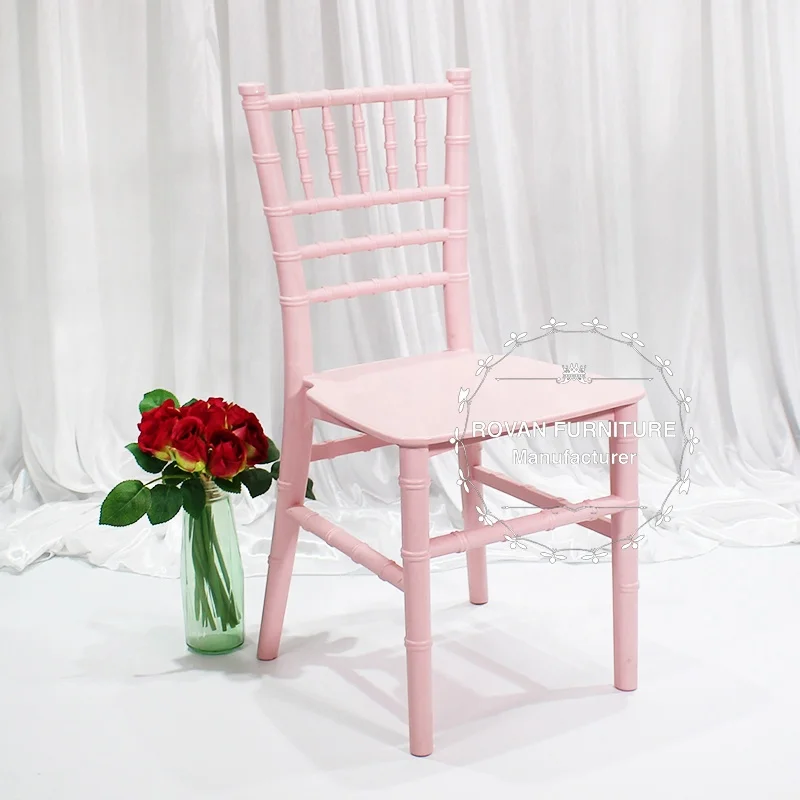Pink Color Kids Chiavari Chair Resin Tiffany Party Used Modern Plastic Chair Seat Outdoor Children School Chair