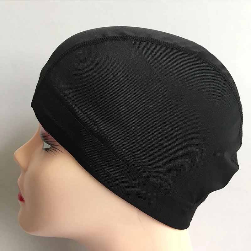 Custom Logo Private BrandElasticity Breathable Transparent Black/beige Mesh Weaving Dome Wig Caps For Making Wigs