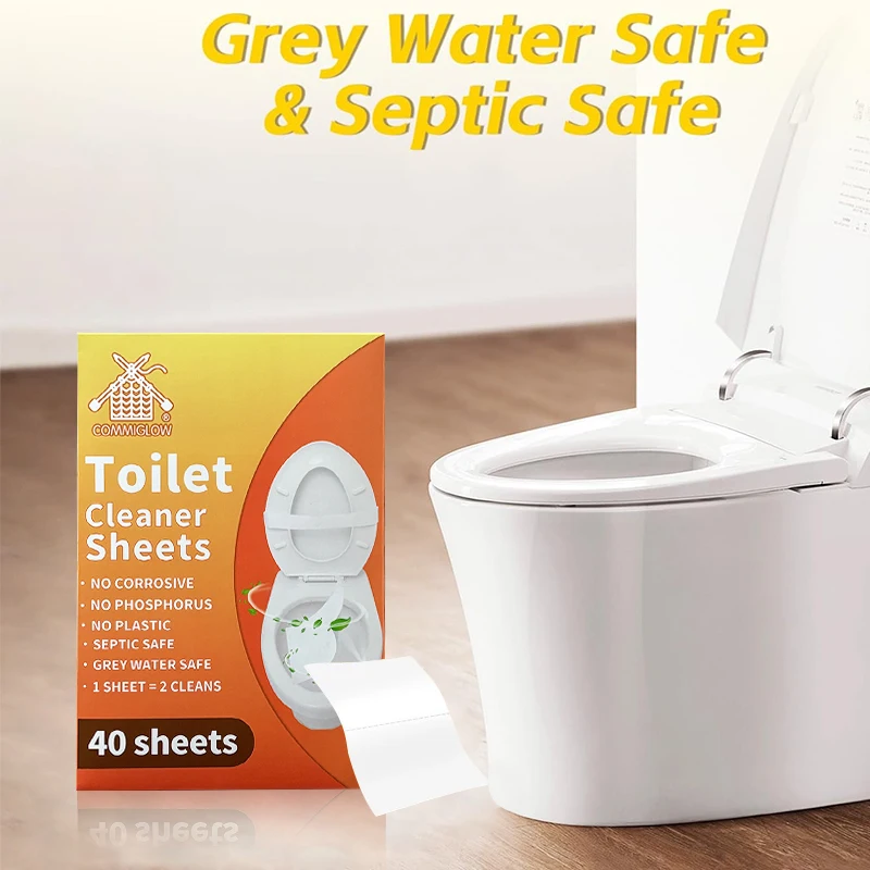 Eco Friendly Septic Safe Toilet Bowl Cleaning Sheet Efficiently Remove Stains Odors Toilet Cleaner Sheets
