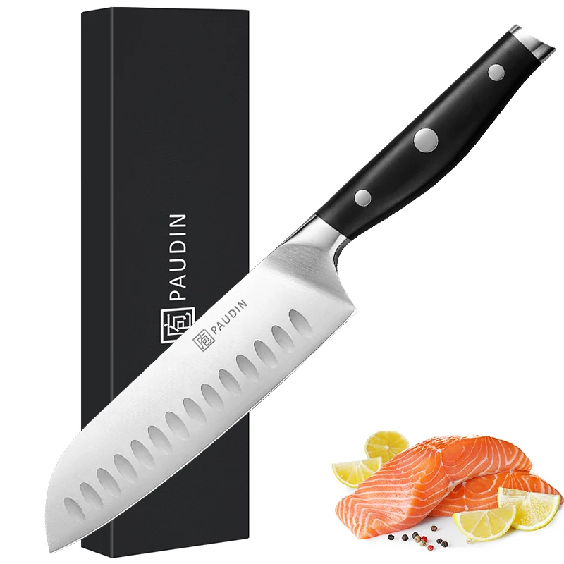 Ultra Sharp 7 Inch Santoku Knife 5Cr15Mov High Carbon Steel Chef Knife With ABS Handle Full Tang Kitchen Knife