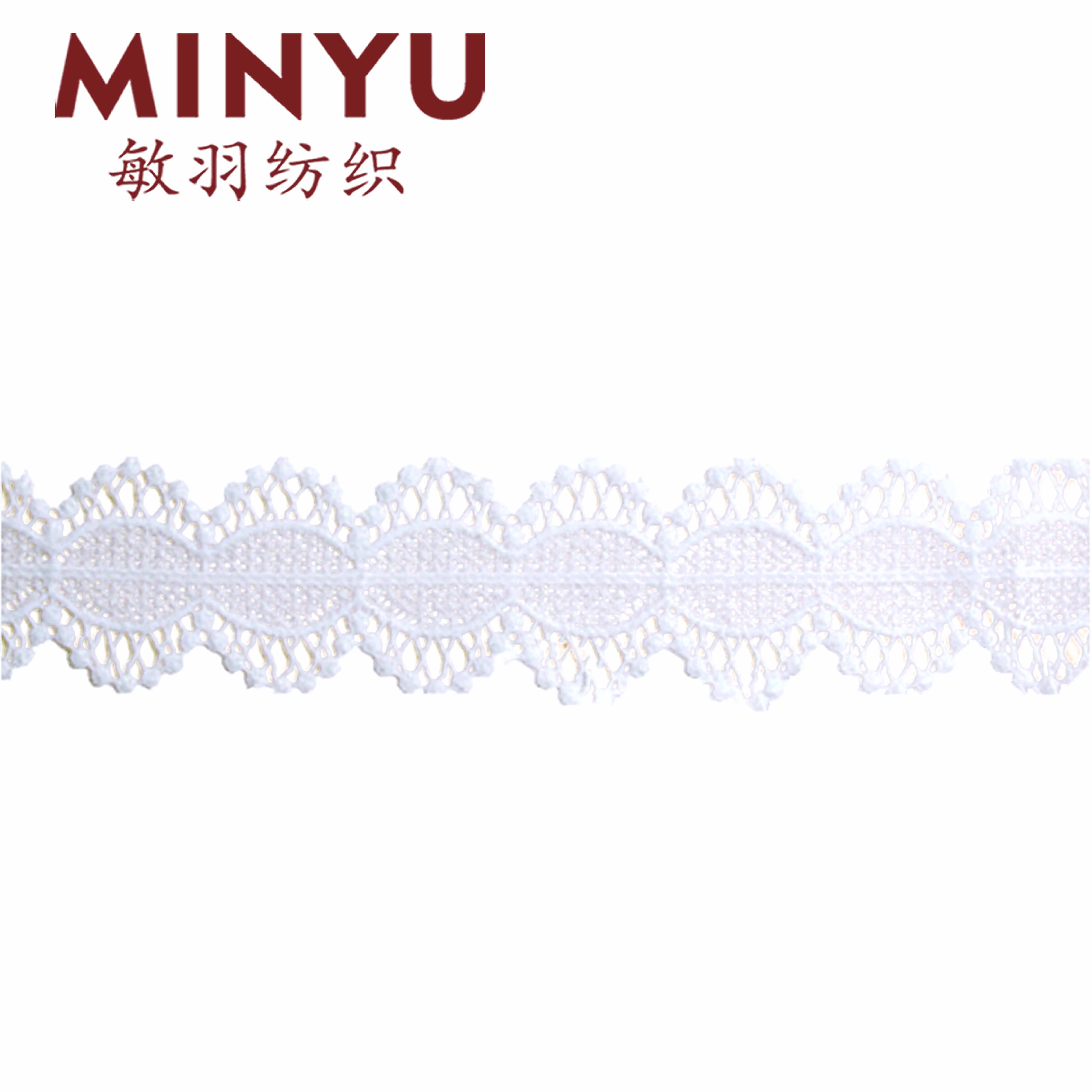 White Embroidered Polyester Water Soluble Hollow Lace Trimming Wedding Dress Underwear Decorative Lace