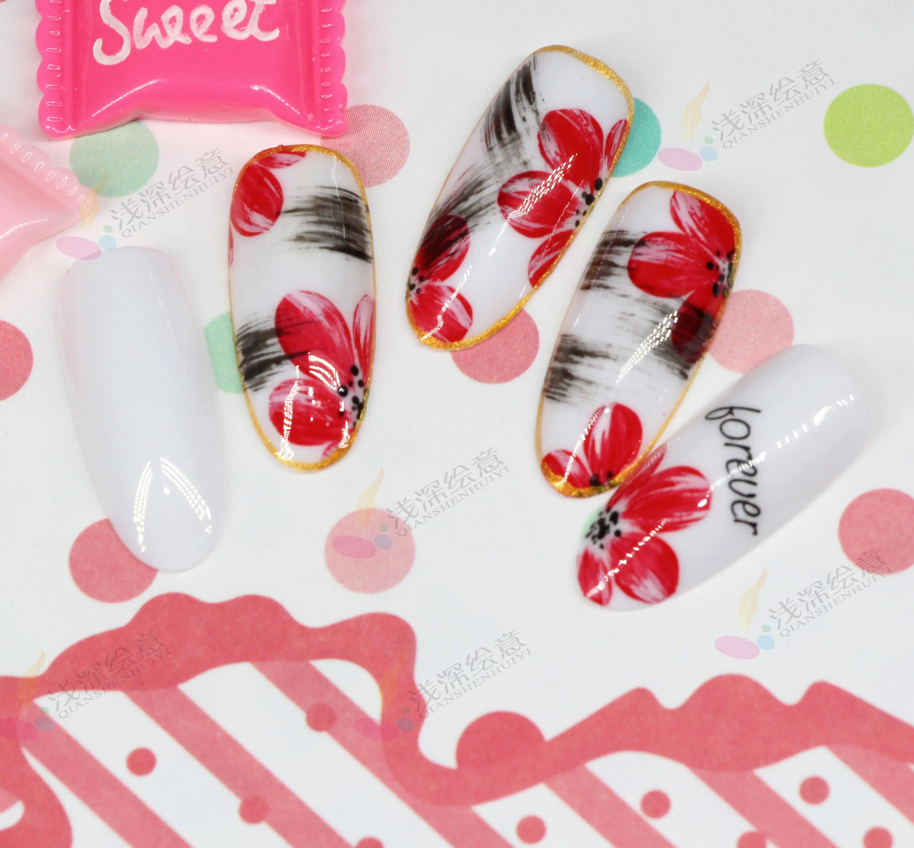 QSHY Custom Logo Private Label Wholesale Soak Off No-Wipe UV LED Nail Art 12 Color Painting Organic Resin Gel Polish