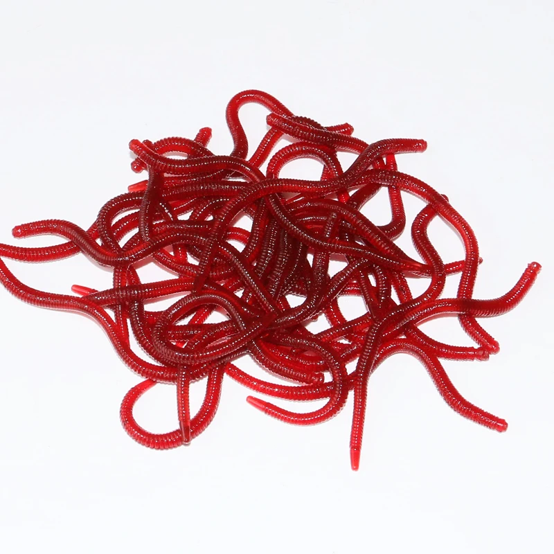 Wholesale 1000 Piece/Bag High Quality Bionic Floating Fake Earthworm Artificial Soft Lure Worm, Plastic Fishing Soft Worm Lure