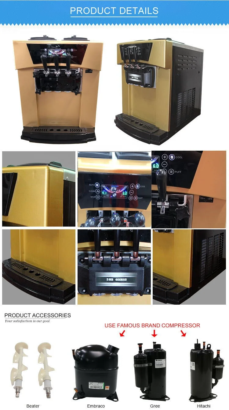 Hot Sale Comercial Small Soft Ice Cream Making Frozen Yogurt Machine Soft Ice Cream Machine Maker