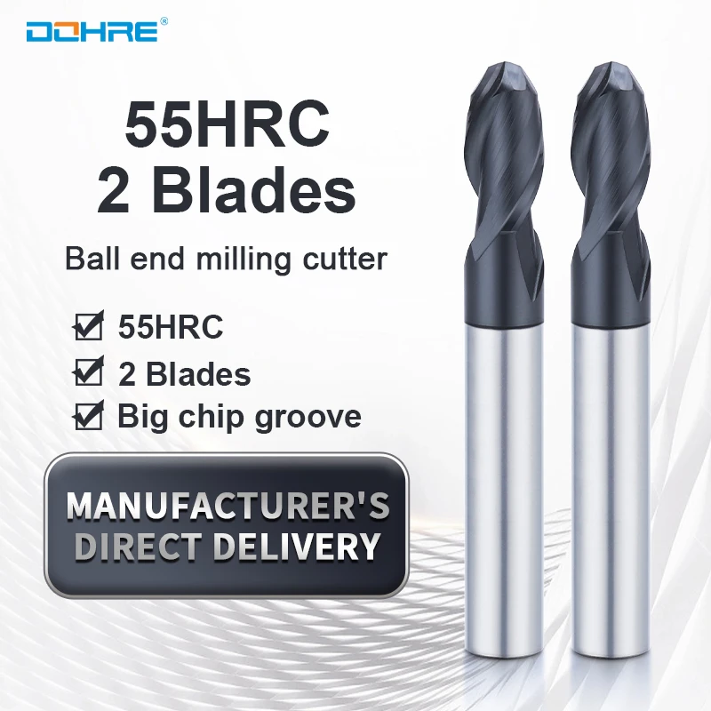DOHRE Long- Service life Endmills Special End Mill Ball Nose Cutter Milling Cutter For Stainless Steel