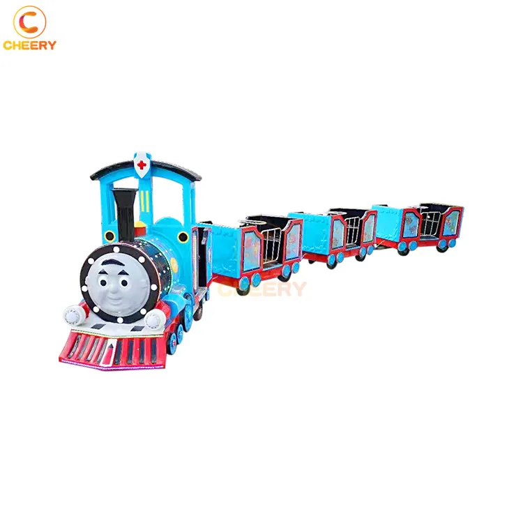 Fun fair rides amusement park equipment thomas electric small trackless train for sale