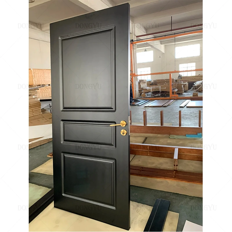 North Africa Hot Sale Hotel Interior Soundproof Bedroom HDF MDF Wood Door Melamine Solid Latest Teak Wood Door Slab Doors