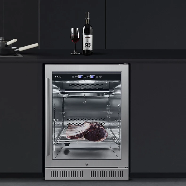 Restaurant Matur Steak Fridge Salami Moisture Control Refrigeration Dry Aging Refrigerator