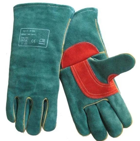 BBQ Split Cow Leather Welding Gloves