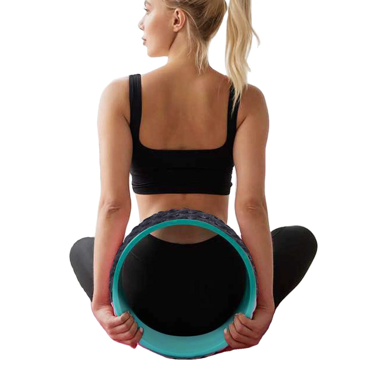 Chirp Wheel Strong Premium Back Roller and Stretcher with Thick Cushion Yoga Wheel