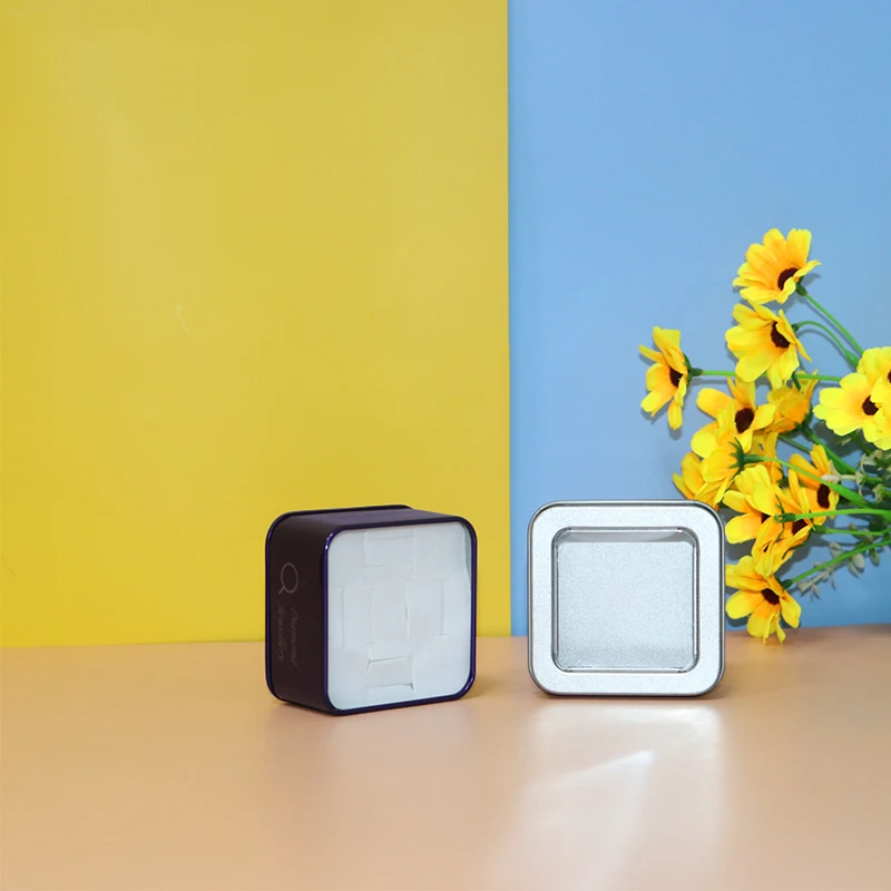 Factory chocolate candy gift cookie storage metal boxes/case/can tin wholesale custom printed square tin box for cosmetic