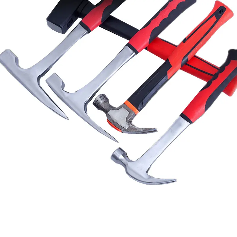 Forged One-Piece Fully Steel Handle Single Horn Woodworking Hammer