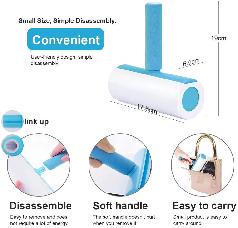 Washable Lint Roller Clothes Carpets Dust Pets Cleaning products