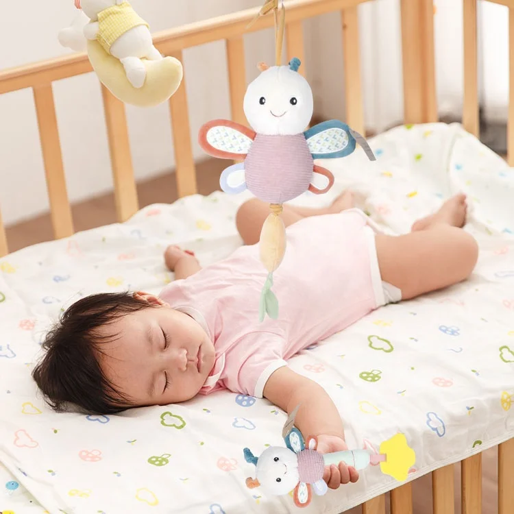 Newly designed crib hanging music rattle toy stroller hanging plush toy 0-12 months baby plush toy