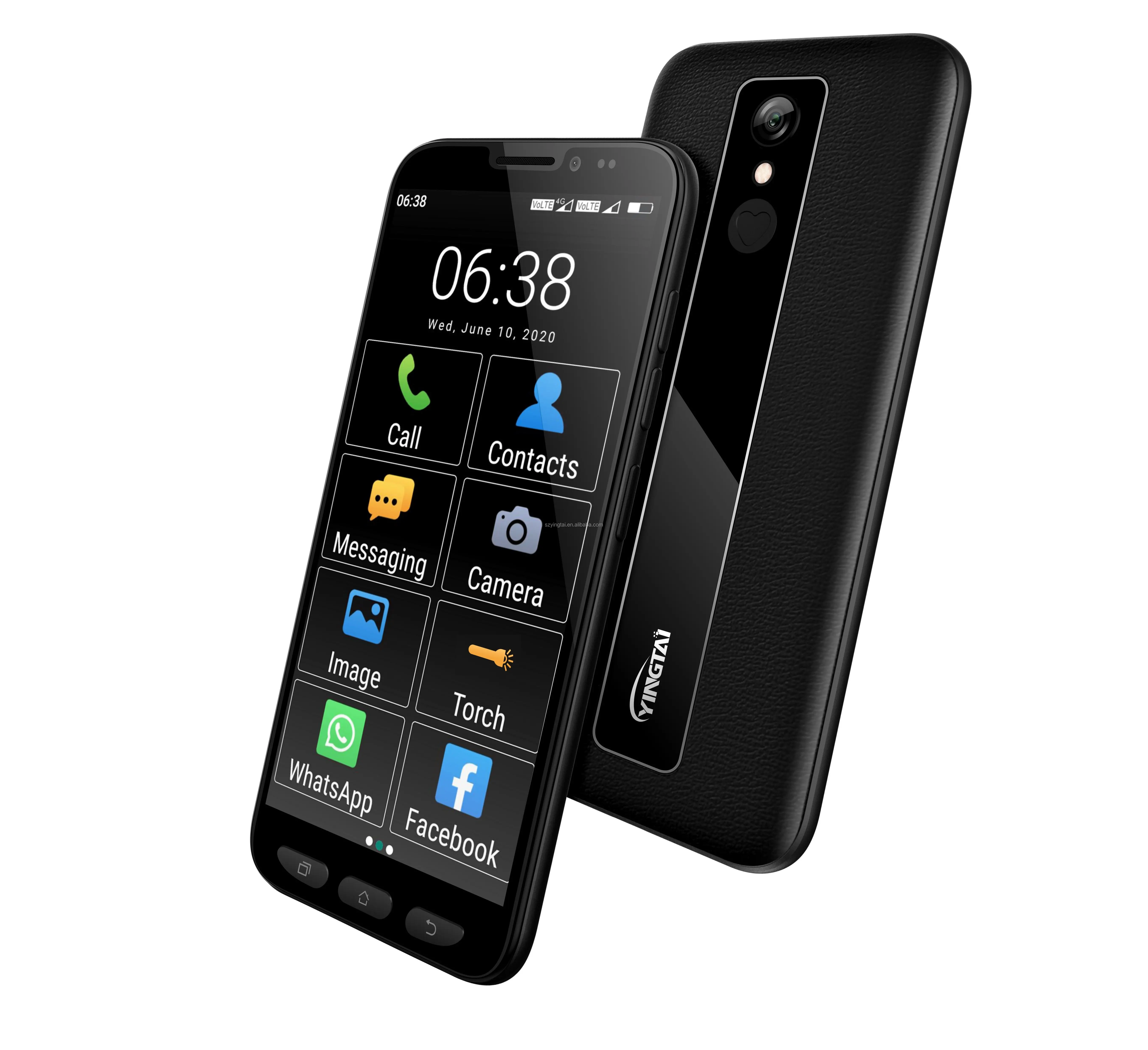 4G Android mobile phone with 5.5 inch touch screen WIFI 3850mAh battery Dual SIM SOS whatsp cellphone for senior