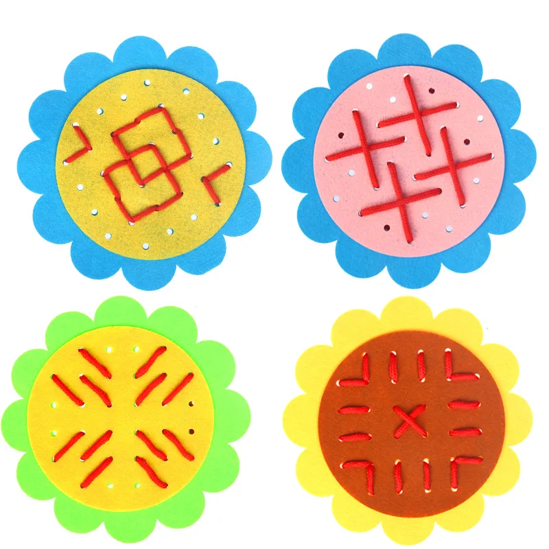 
DIY Weave Kindergarten Manual Cloth Materials Teaching Baby Early Learning Education Toys Teaching Aids Math Toys New Arrival 