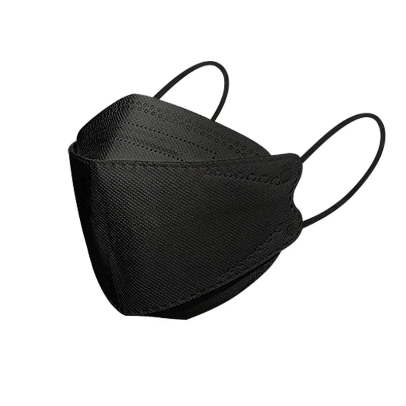  Оптовая продажа Корейская маска в форме рыбы KF 94 из нетканого материала черная белая одноразовая Защитная для лица Cubrebocas KF94