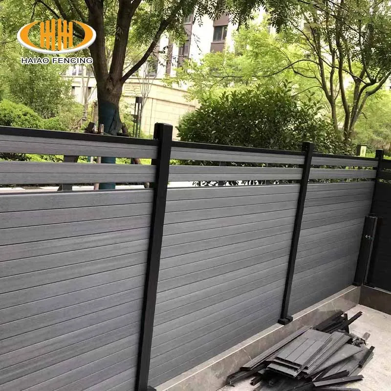 Wholesale 25mm wpc composite fence boards composite garden fence white vertical composite fence panel 8 feet x 6 feet