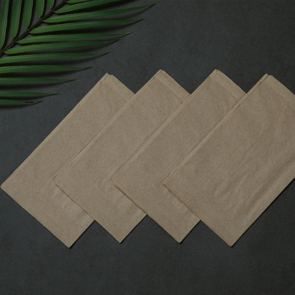 Custom Printed Brown Kraft 2-Ply Unbleached Paper Napkin